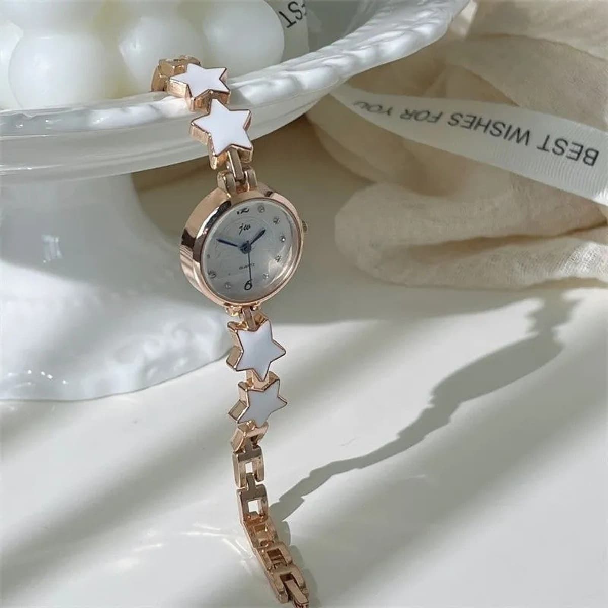 Часы со звездной цепочкой в скандинавском стиле для студенток, легкий роскошный, простой, нишевый, элитный, изысканный и...