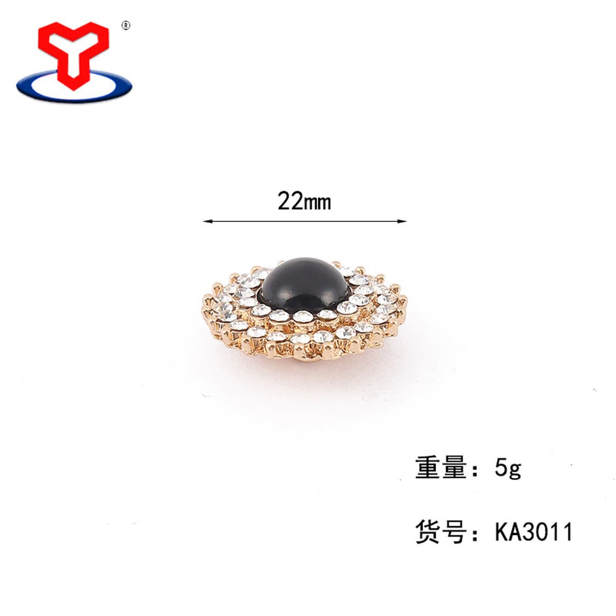 Круглые кнопки сплава диаманта жемчуга аксессуары одежды одевают элегантные изготовители кнопки глаза диаманта оптом