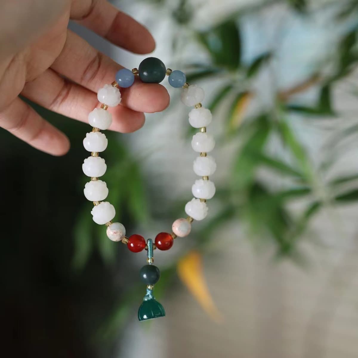 Qiyi ювелирные изделия оригинальный натуральный корень Бодхи браслет Белый нефрит Бодхи 108 бусин четки Бодхи браслет