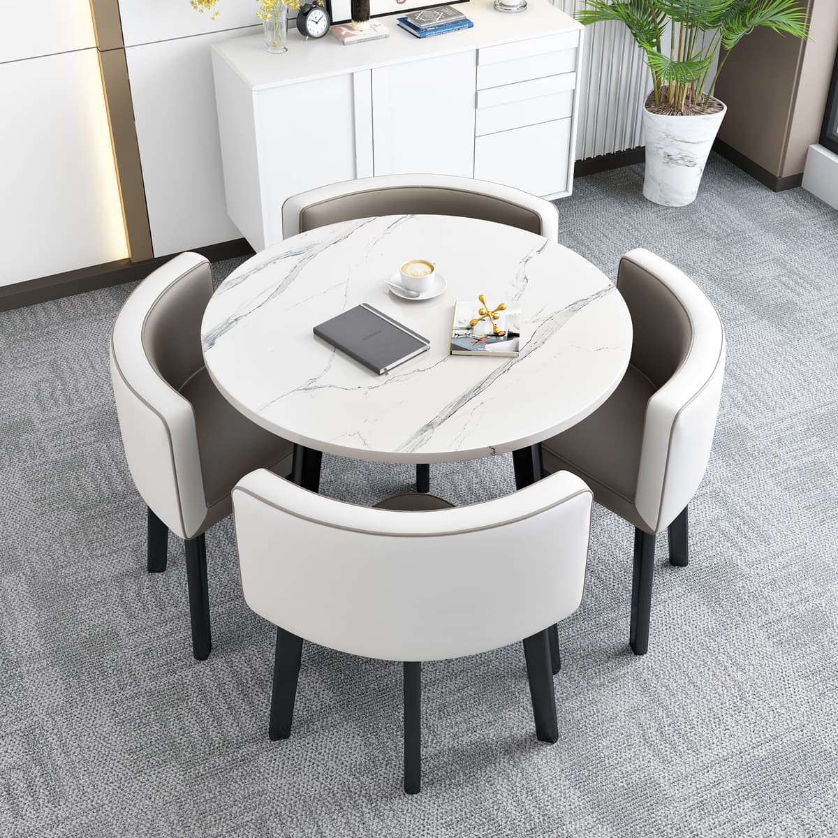 Съемный обеденный стол для дома, небольшой квартиры, обеденный стол, магазин, стол для переговоров на тротуарке и стул,...