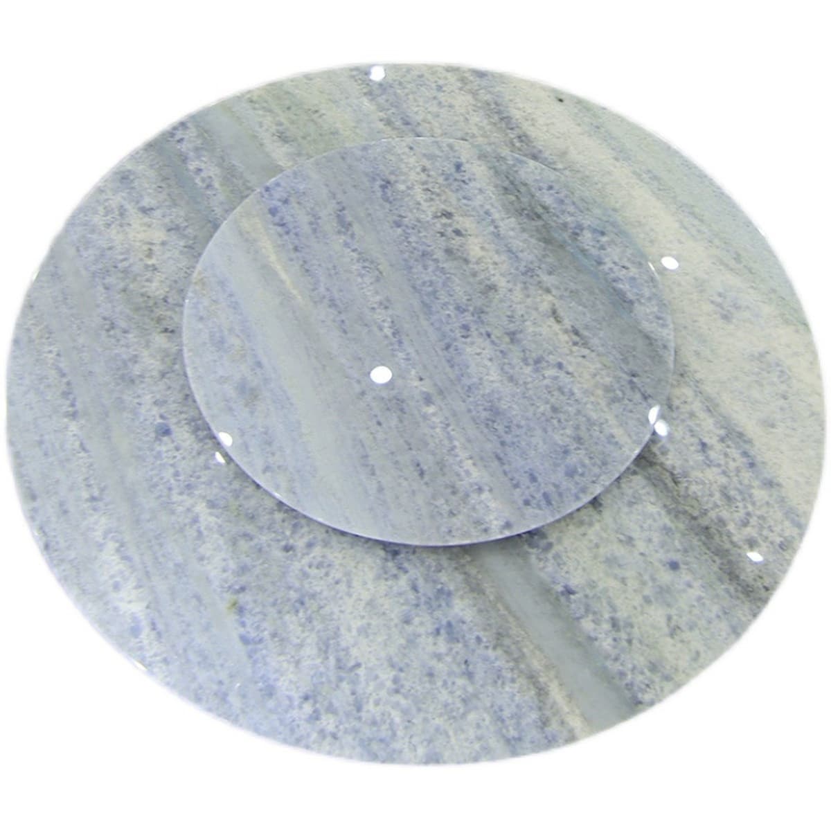 Импортный круглый обеденный стол из натурального итальянского камня с голубыми кристаллами, современный минималистичный...