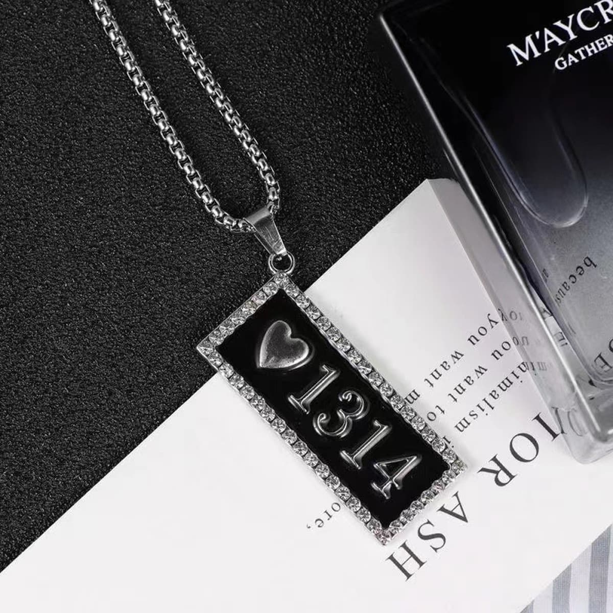 Ожерелье из титановой стали, мужское хип-хоп нишевое ожерелье, Модный кулон в виде медведя, универсальное осенне-зимнее...