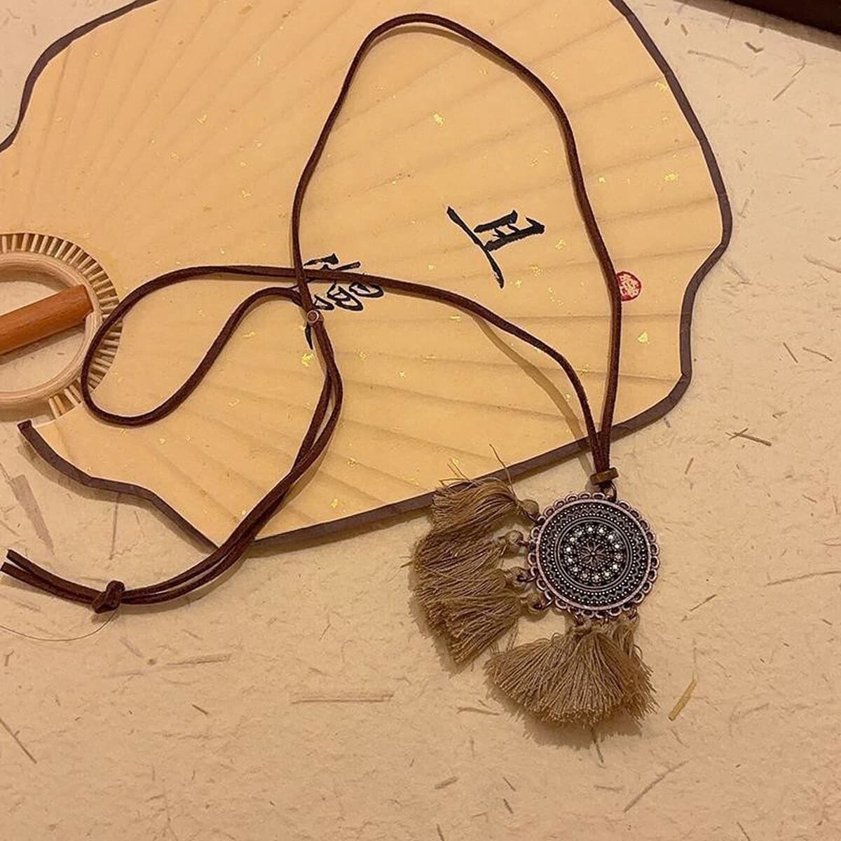 Богемное ретро керамическое ожерелье для женщин, новый китайский стиль, экзотический этнический стиль, высококачественная...