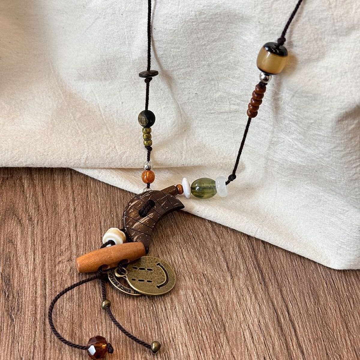 Богемное ретро керамическое ожерелье для женщин, новый китайский стиль, экзотический этнический стиль, высококачественная...