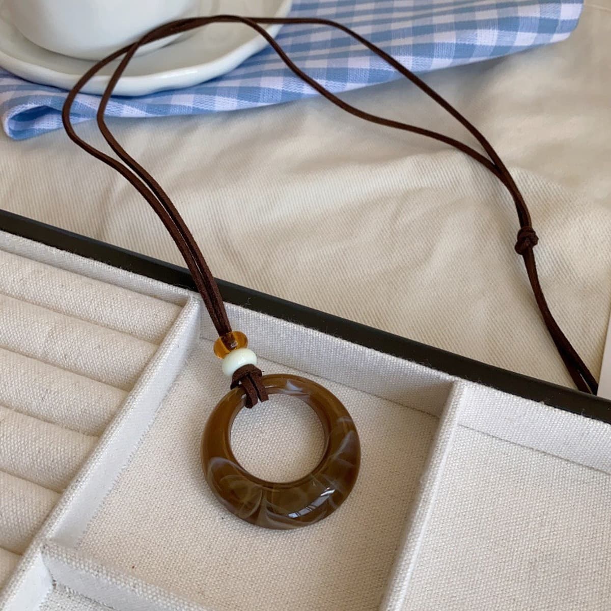 Богемное ретро керамическое ожерелье для женщин, новый китайский стиль, экзотический этнический стиль, высококачественная...