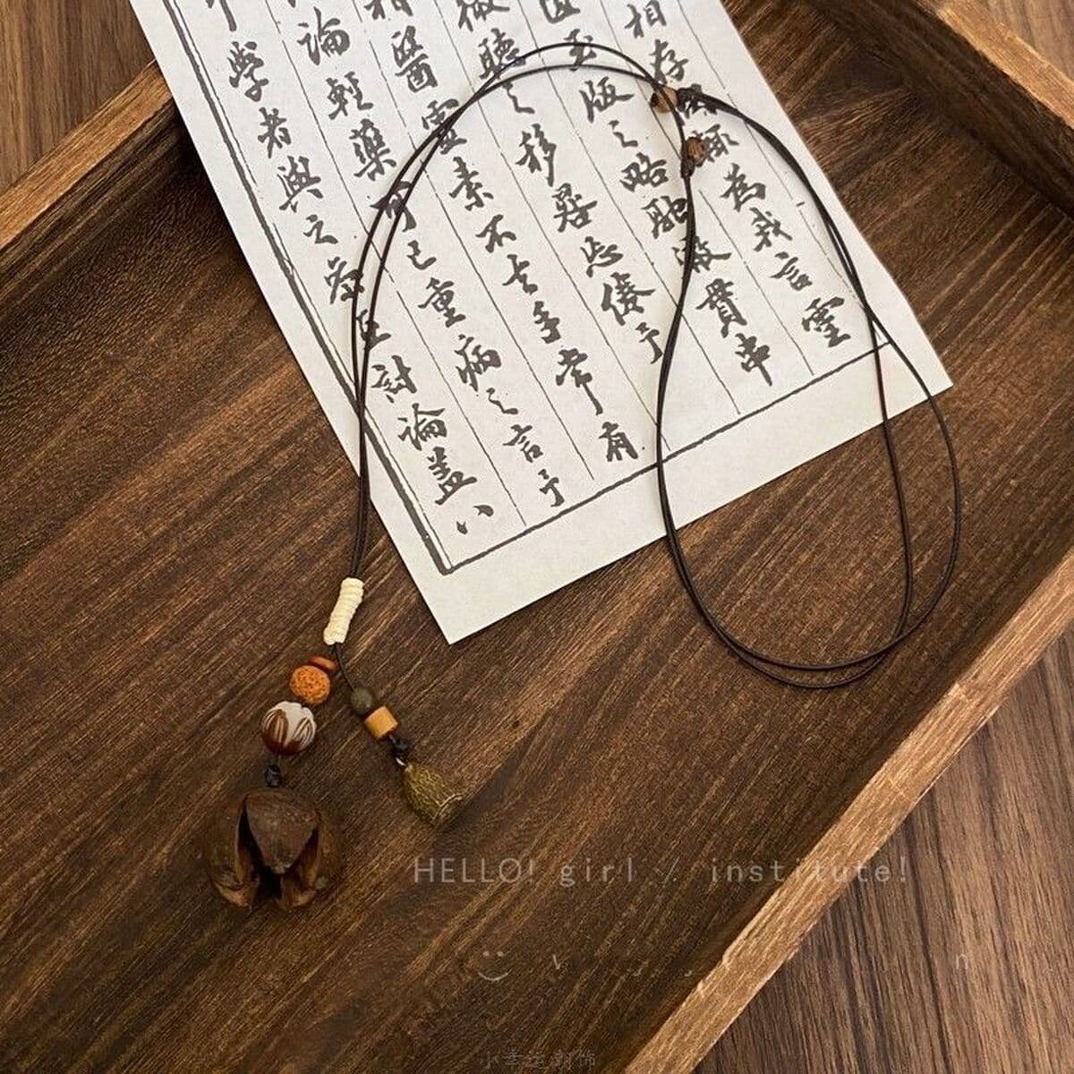 Богемное ретро керамическое ожерелье для женщин, новый китайский стиль, экзотический этнический стиль, высококачественная...