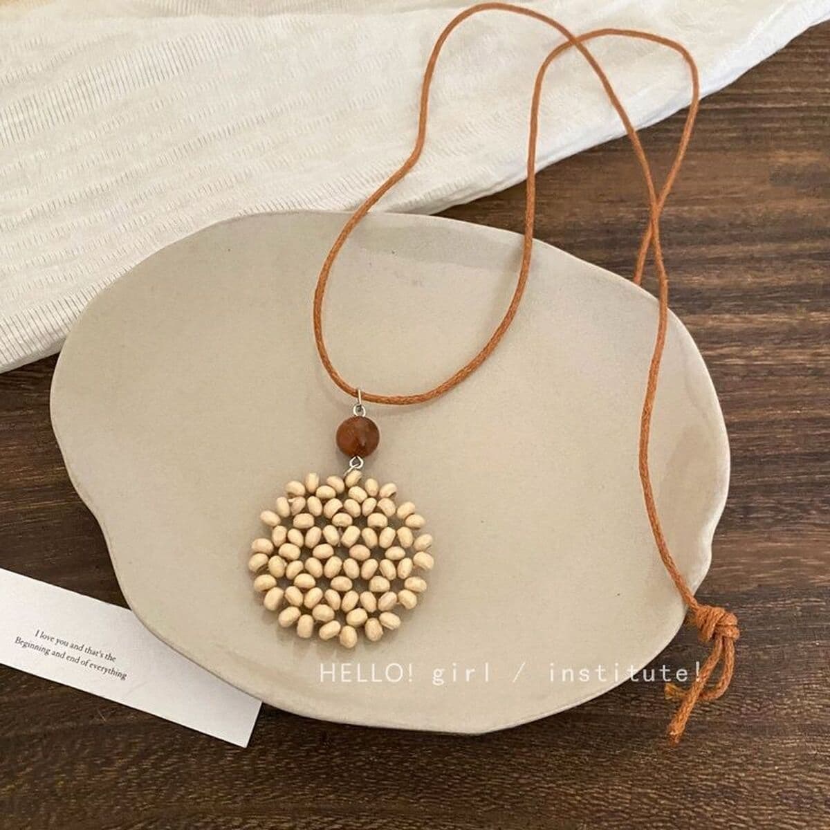 Богемное ретро керамическое ожерелье для женщин, новый китайский стиль, экзотический этнический стиль, высококачественная...