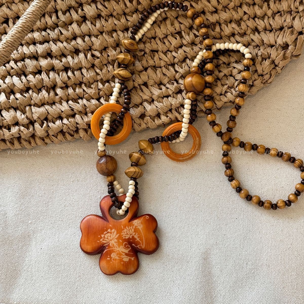 Богемное ретро керамическое ожерелье для женщин, новый китайский стиль, экзотический этнический стиль, высококачественная...