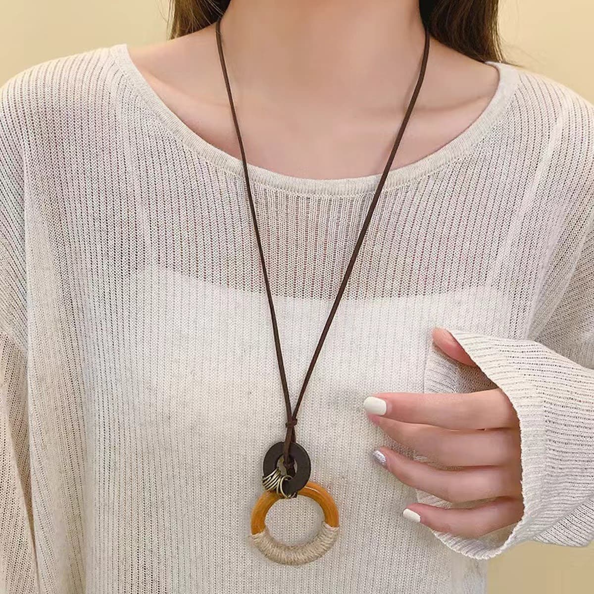 Богемное ретро керамическое ожерелье для женщин, новый китайский стиль, экзотический этнический стиль, высококачественная...