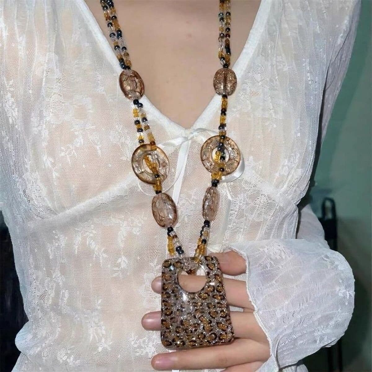 Богемное ретро керамическое ожерелье для женщин, новый китайский стиль, экзотический этнический стиль, высококачественная...