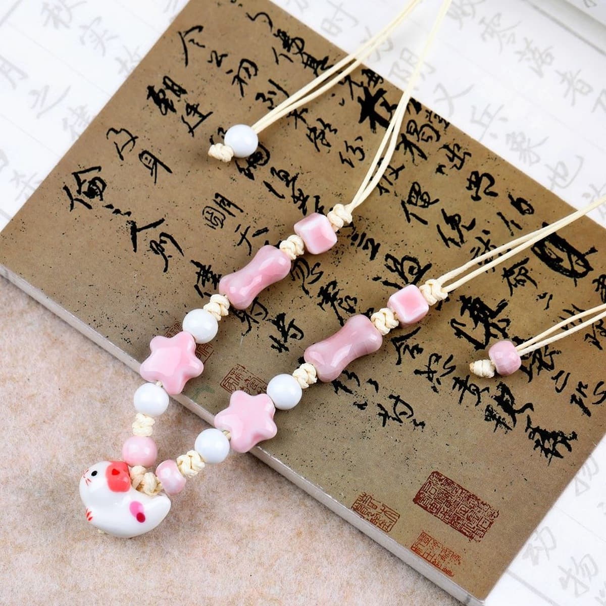 Цзиндэчжэнь Юань Сяохун керамическое ожерелье кошачий серии нишевые китайские милые дикие украшения