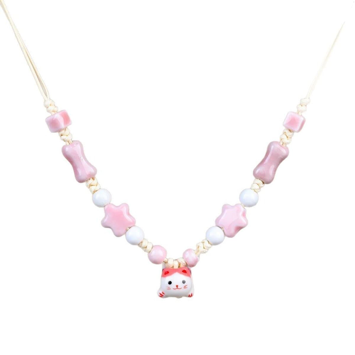 Цзиндэчжэнь Юань Сяохун керамическое ожерелье кошачий серии нишевые китайские милые дикие украшения