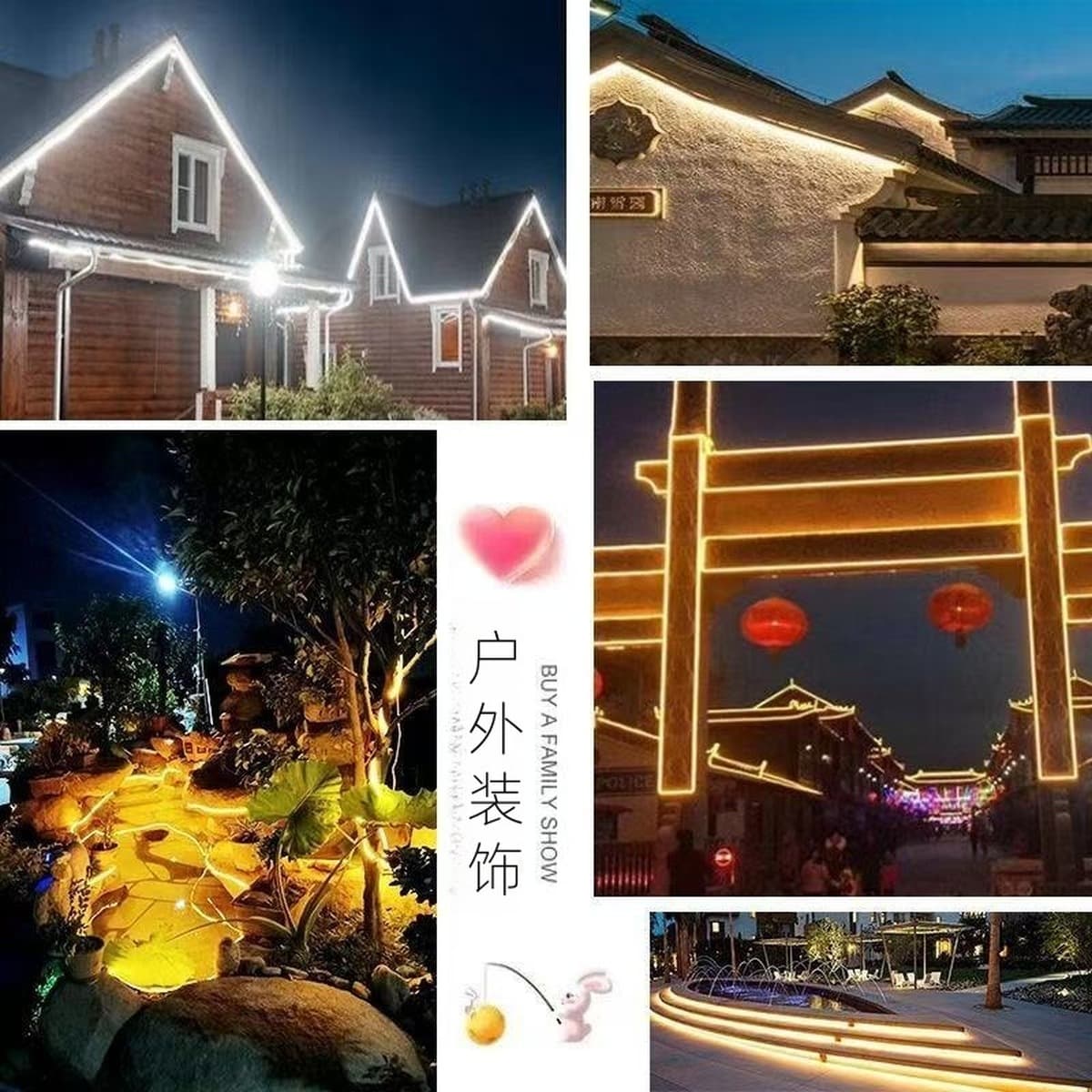 Солнечная светодиодная лента для наружного освещения, водонепроницаемая, суперяркая, для освещения двора, дома, сада,...