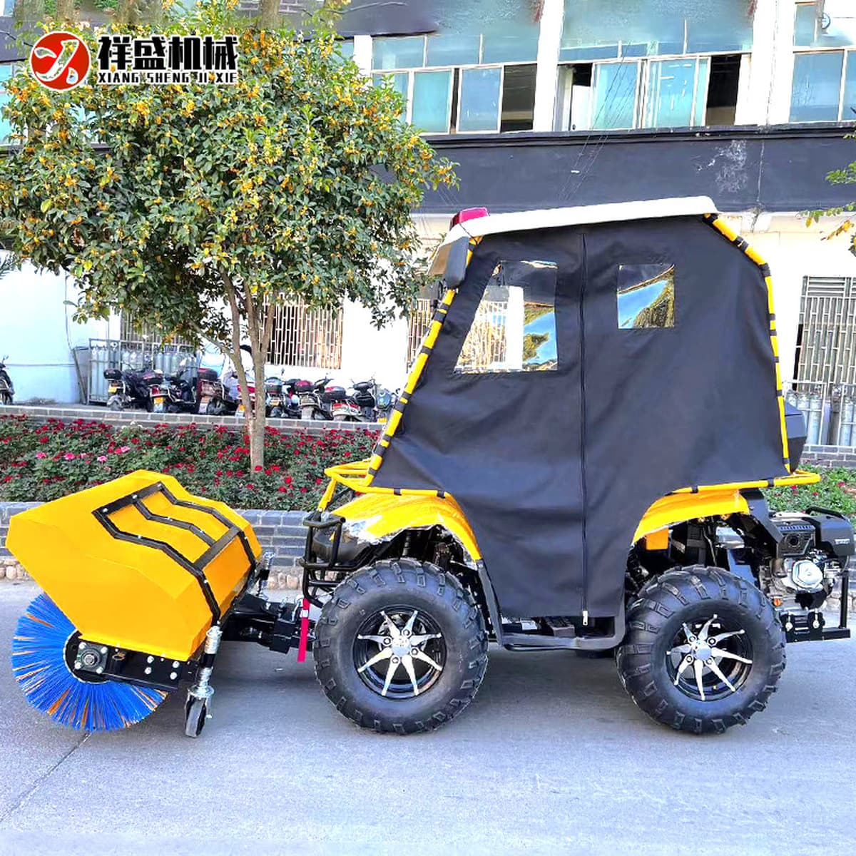 Вождение типа снегоочиститель маленькая рука толкать уборка снега метание погрузки типа живописная местность завод дорожное...