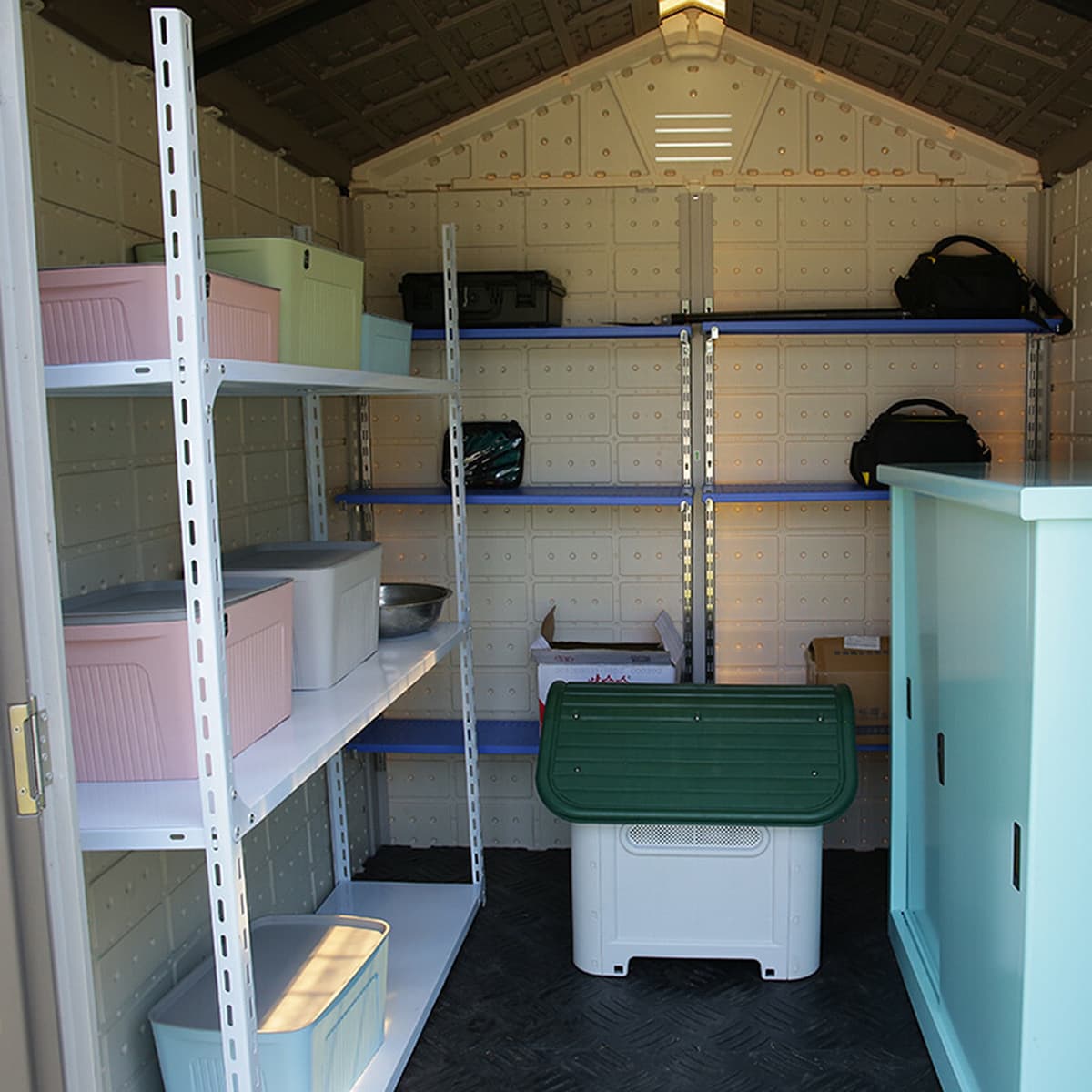 Открытый сад Комната для хранения инструментов Открытый двор Вилла Подсобное помещение Простой монтаж Кладовая Комбинация...