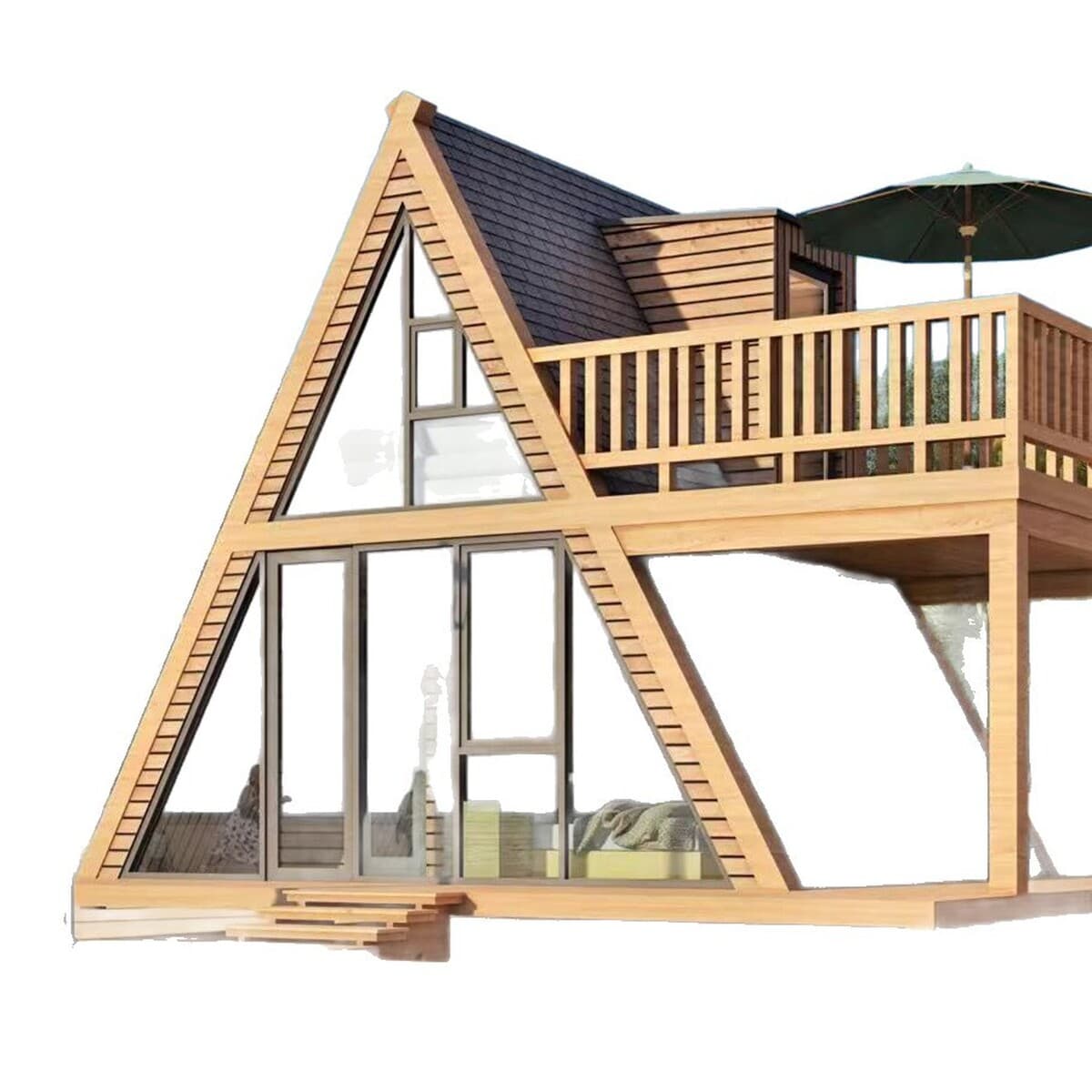 Треугольный деревянный домик для отдыха на природе, вилла B&B, антикоррозийный деревянный дом, передвижной кемпинг,...