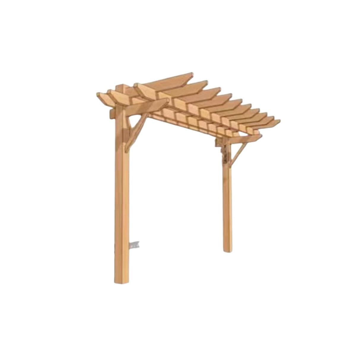 Обугленная деревянная стойка для винограда с одной рукой Открытый сад Антикоррозионная деревянная стойка для коридора Вилла...