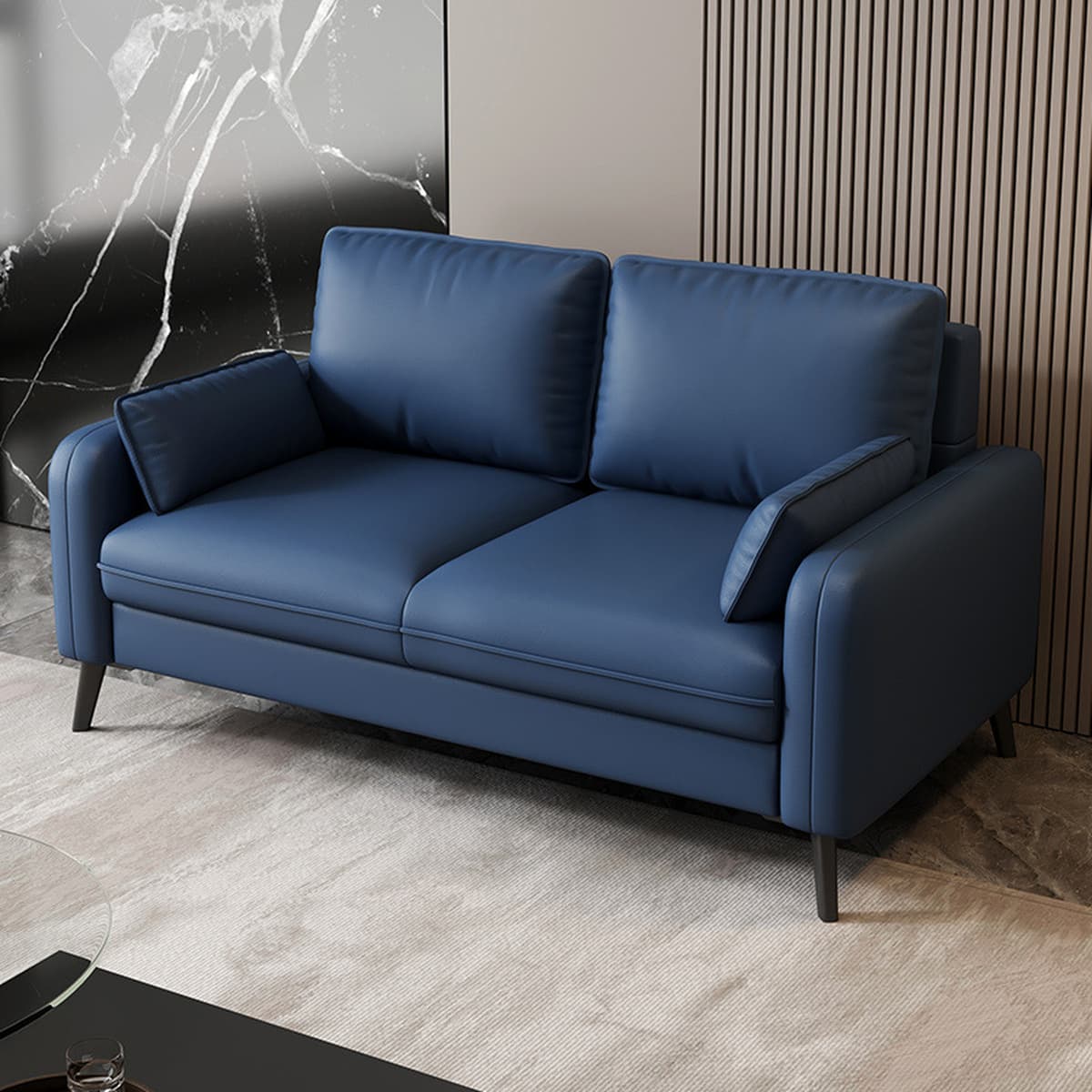 Легкий роскошный простой двойной трехместный диван для маленькой квартиры, гостиной, аренды квартиры, отеля, зоны отдыха,...