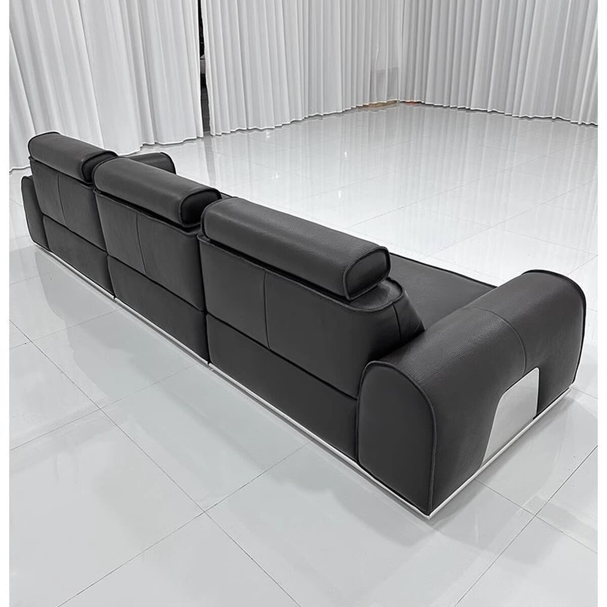 Мебель из Фошаня: большой диван в итальянском стиле из натуральной кожи для гостиной, прямой ряд, высококачественный...