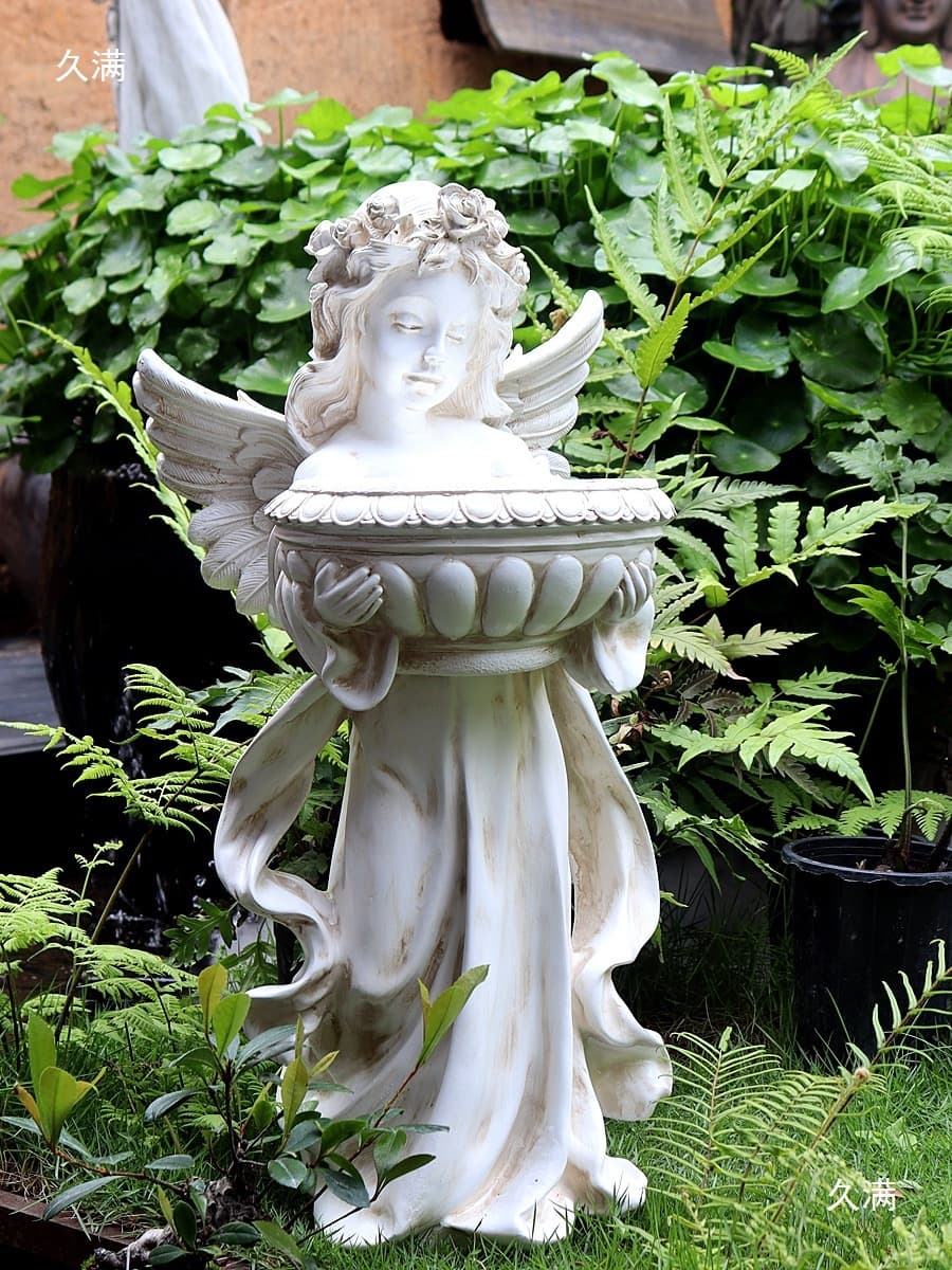 Французский дворовый фонтан, европейский декор, большая садовая вилла Алисы, гостиная, смола, уличный напольный ландшафтный...