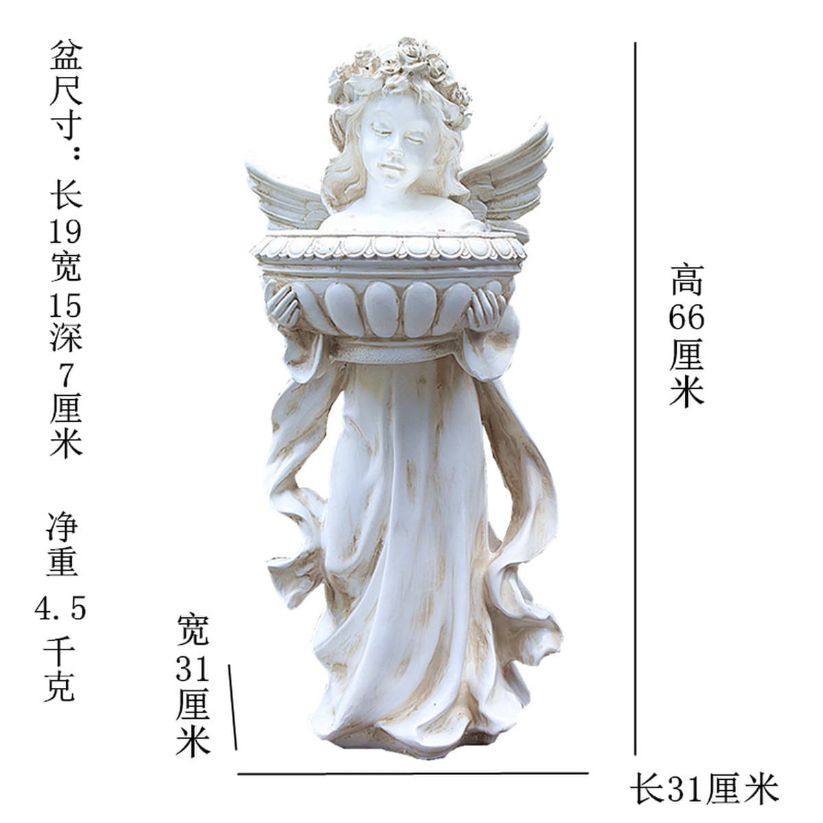 Французский дворовый фонтан, европейский декор, большая садовая вилла Алисы, гостиная, смола, уличный напольный ландшафтный...