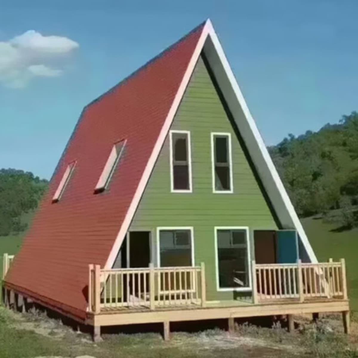 Уличная треугольная кабина, балкон, живописное место, B & B, Интернет, дом знаменитостей, фермерский дом, двор, простой...