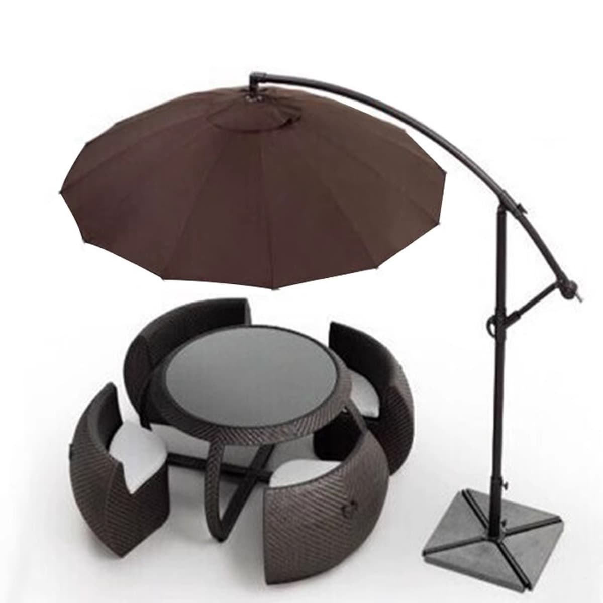 Уличный стол и стул, комбинация для двора, ротанг, отдых на открытом воздухе, защита от солнца, водонепроницаемая вилла,...