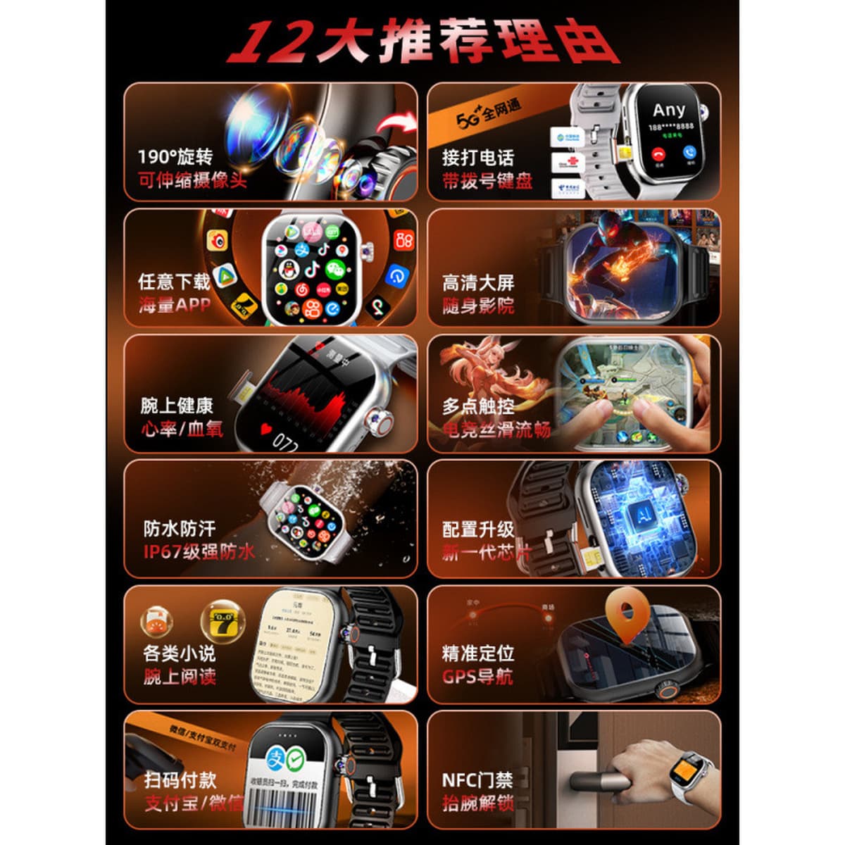 Смартфон часы Huaqiang North Watch Top Edition Huaqiangbei подлинные часы для младших и старших классов средней школы