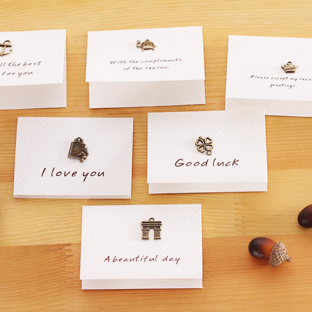 Креативные канцелярские металлические ретро открытки праздничные сообщения открытки 12 вариантов