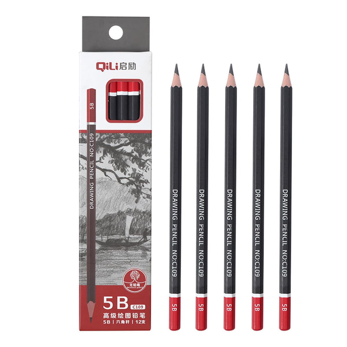 Эскиз карандаша изобразительное искусство 2B карандаш 2b одна коробка для студентов рисования 2h-14b бревна рисование эскиз...