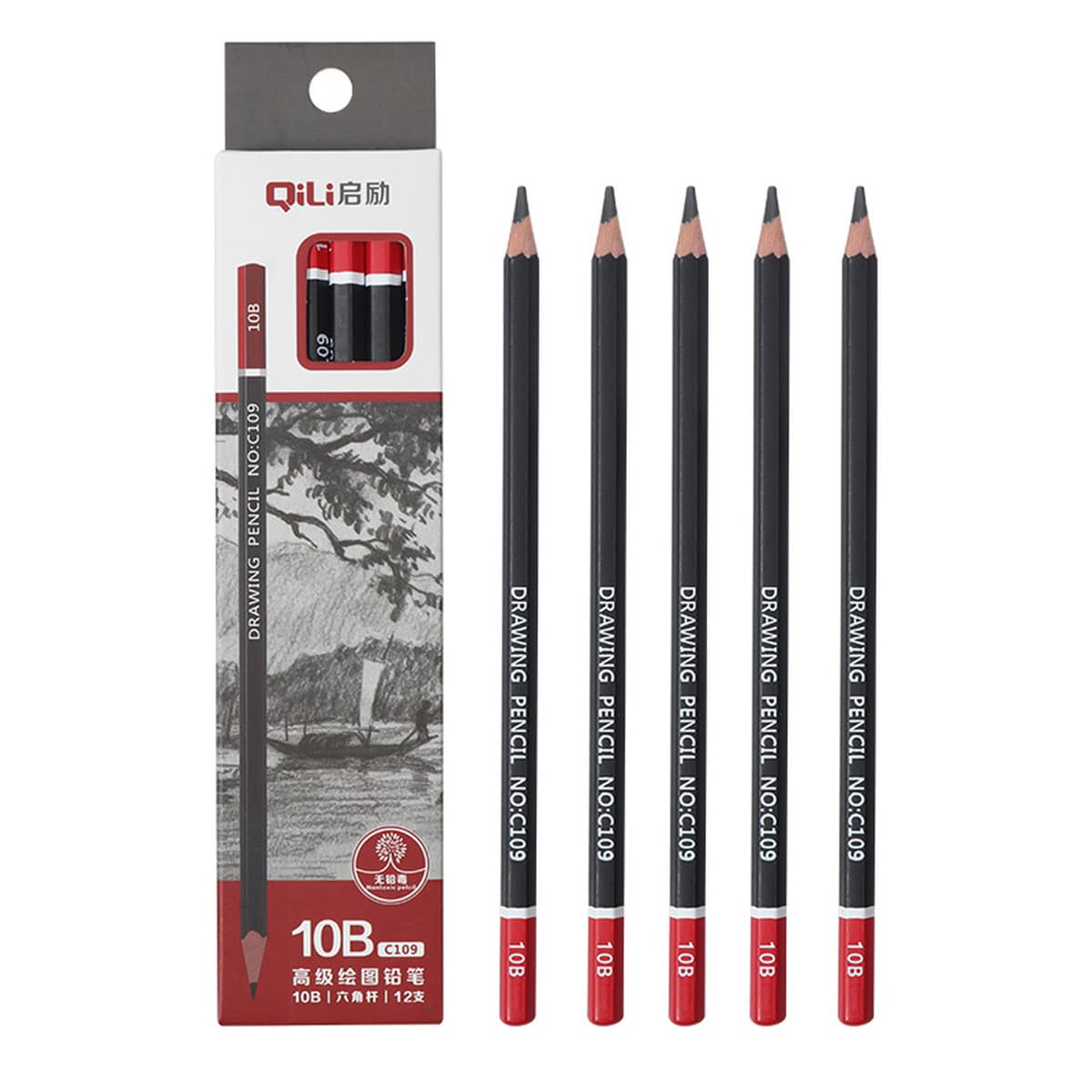 Эскиз карандаша изобразительное искусство 2B карандаш 2b одна коробка для студентов рисования 2h-14b бревна рисование эскиз...