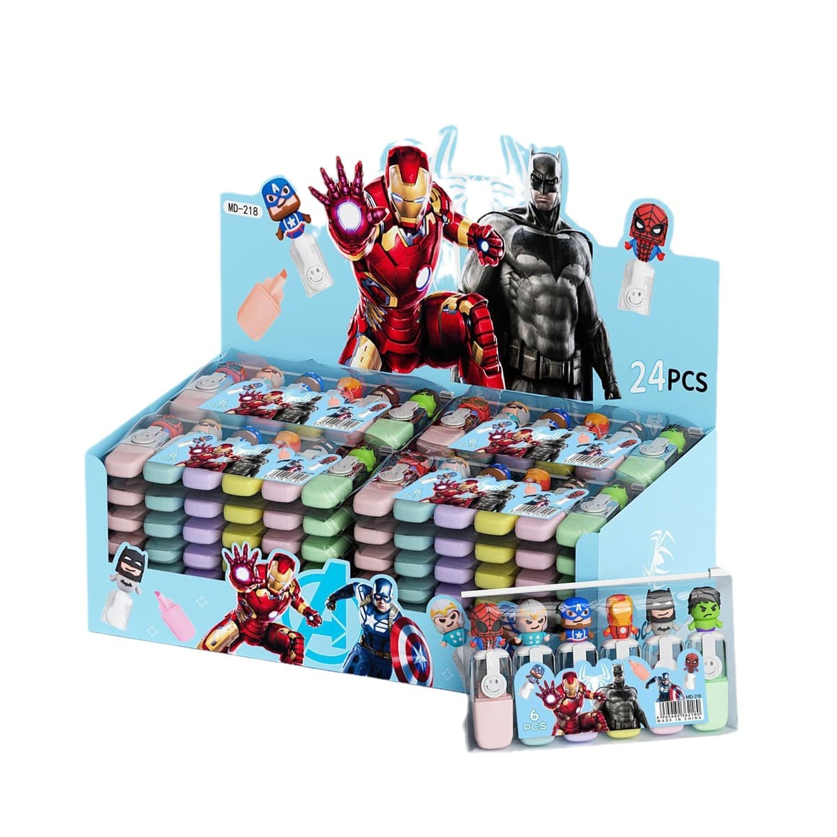 Новая мини-милая ручка в стиле Marvel 6 видов цветов костюм красивый и красивый рисунок, ключевые заметки, цветная ручка для...