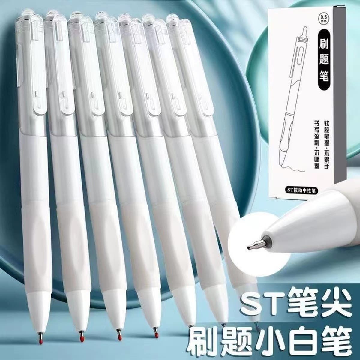 Щелкающие ручки для ручки с черной красной ручкой в штучной упаковке